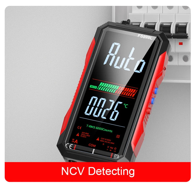 Digital Multimeter 4.8'' Full Color LCD 6000 Counts Auto-ranging Multimeter with Rechargeable Battery for Electronics Testing