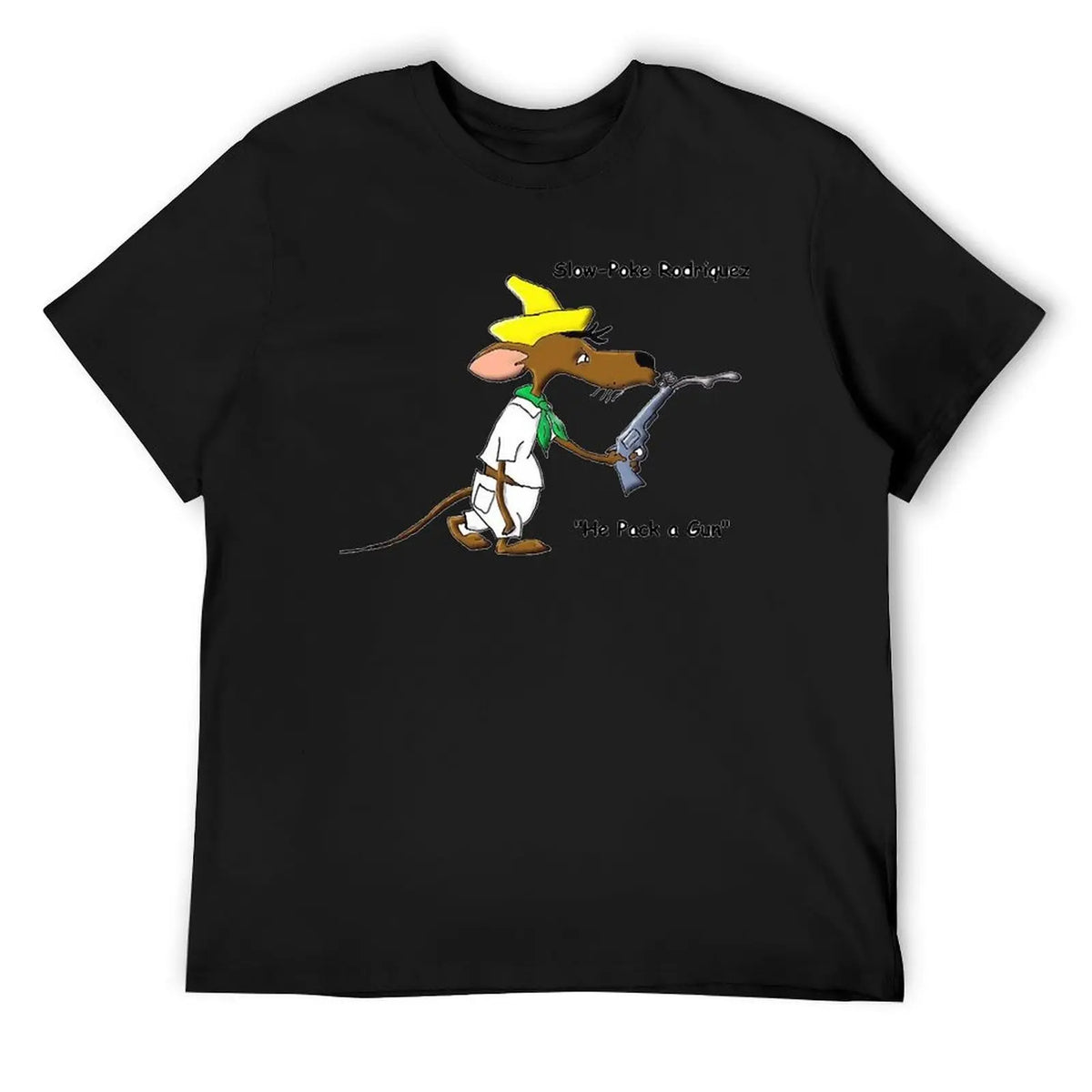 SlowPoke Rodriguez Pack gun T-Shirt summer 2025 topping gifts for boyfriend customs men graphic t shirts