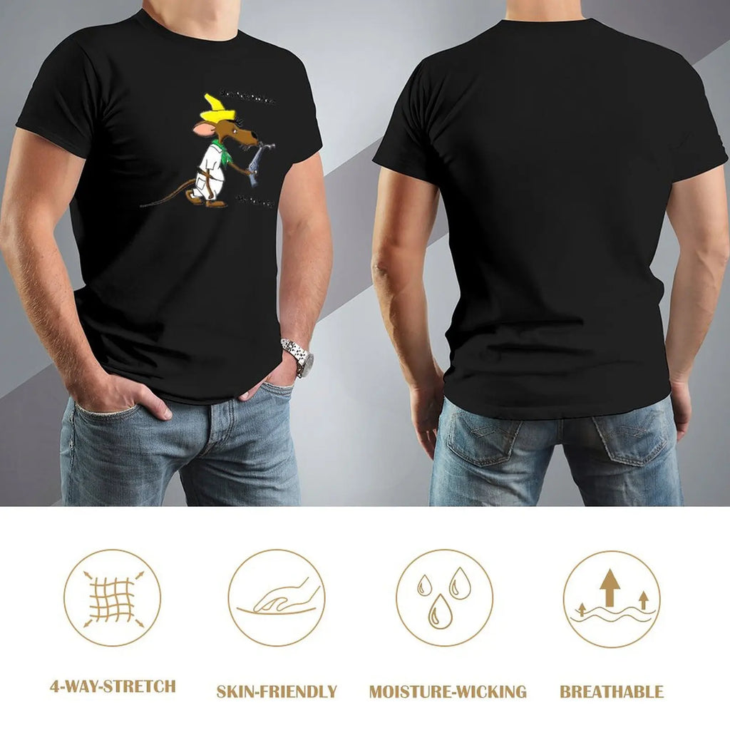 SlowPoke Rodriguez Pack gun T-Shirt summer 2025 topping gifts for boyfriend customs men graphic t shirts