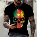 Skull 3D T-shirt for Men Fashion Hip Hop O-Neck Short Sleeve Shirt Harajuku Men's T-shirt Oversized T-shirt Men's Clothing