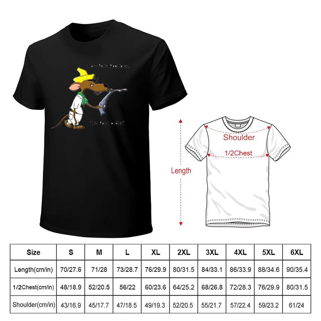 SlowPoke Rodriguez Pack gun T-Shirt summer 2025 topping gifts for boyfriend customs men graphic t shirts