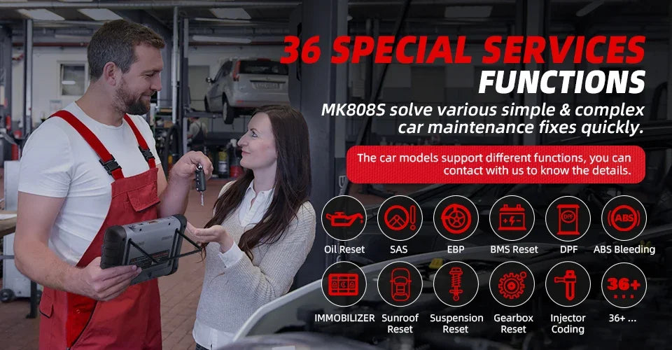 Autel MaxiCOM MK808S Bidirectional Tool as MK808BT Pro MX808S OBD2 Scanner Bi-directional Control Diagnosis Automotive Tools