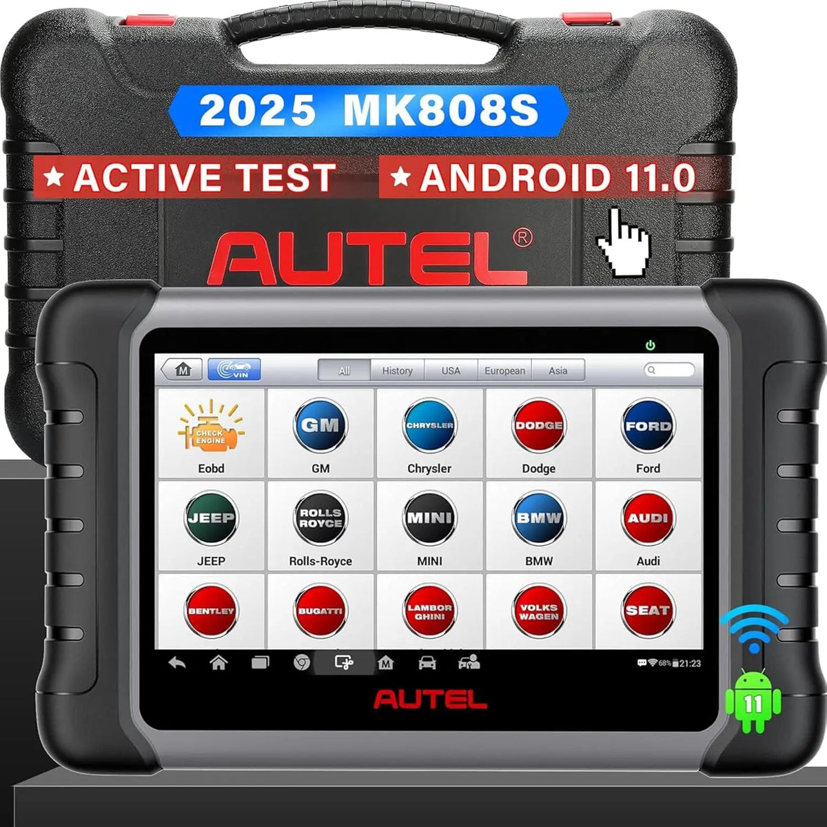 Autel MaxiCOM MK808S Bidirectional Tool as MK808BT Pro MX808S OBD2 Scanner Bi-directional Control Diagnosis Automotive Tools