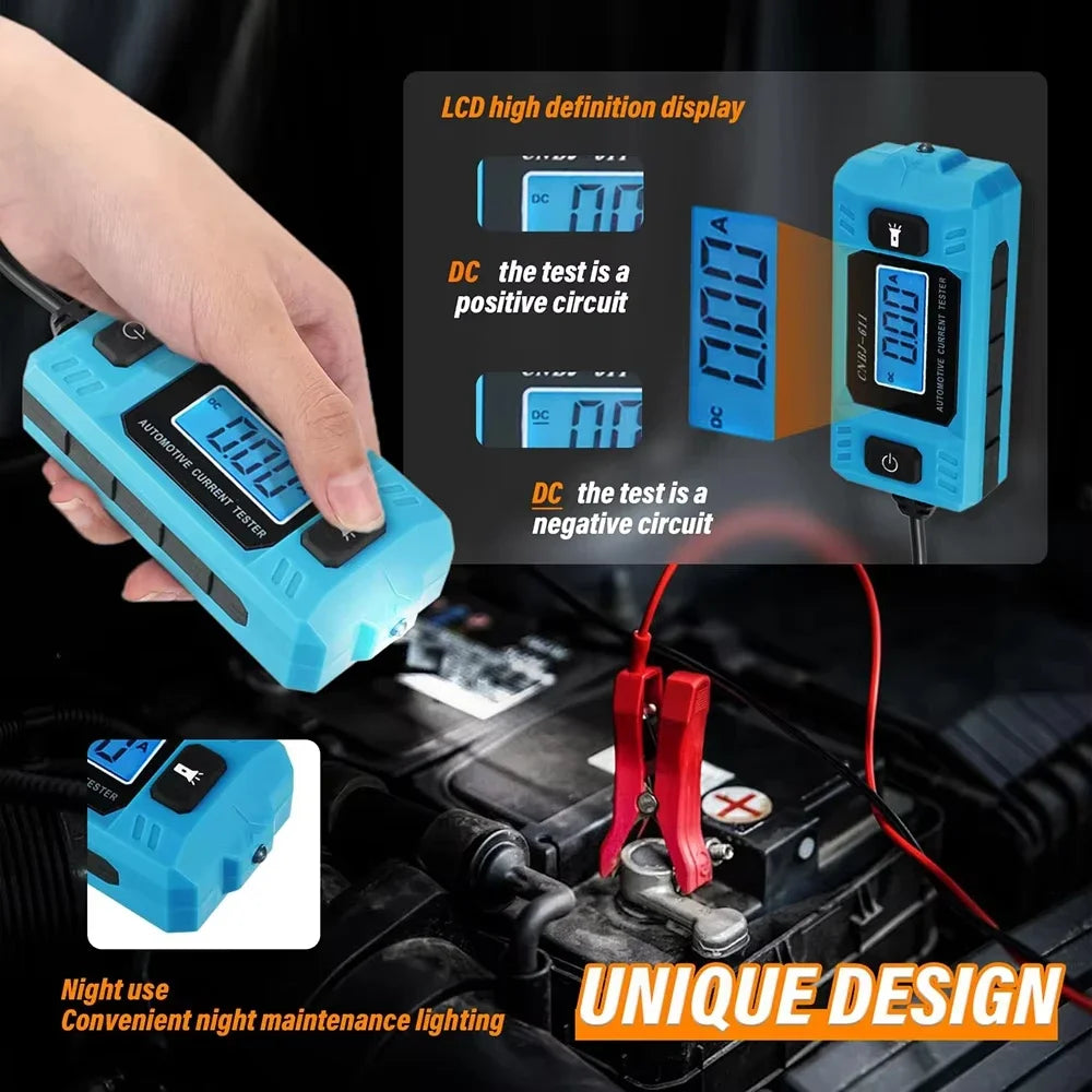 Automotive Fuse Current Tester LCD Display Car Leakage Analyzer Fault Tester Car Repair Tool Auto Fuse Current Testing Tool