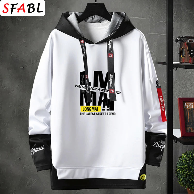 New Fashion Men's Hoodies Hip Hop Hooded Male Sweatshirts Men's Top Streetwear Casual Outdoor Breathable Pullovers Fashionable