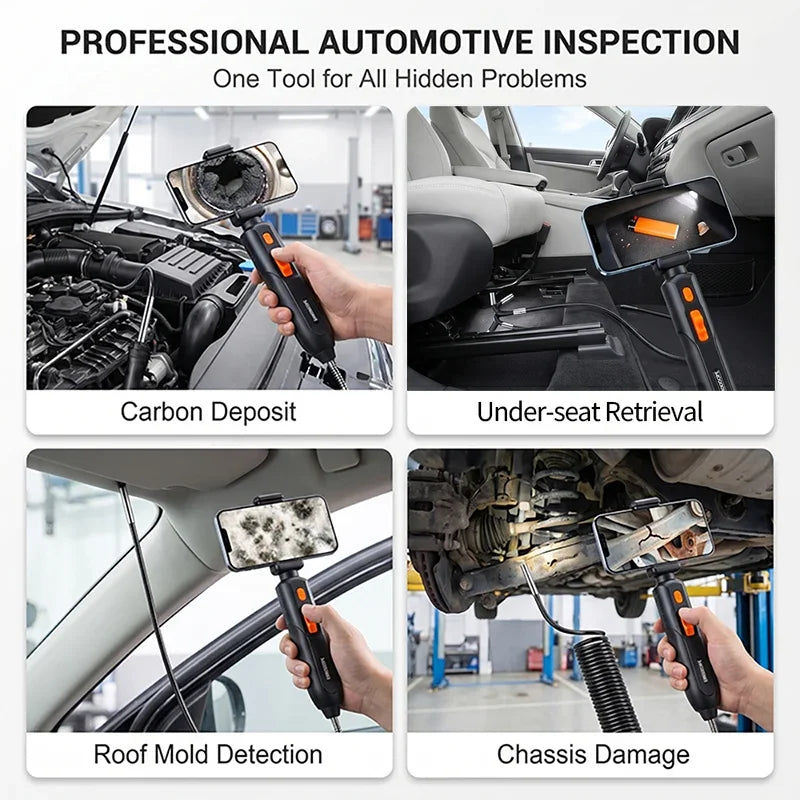 360° Articulated Inspection 4K HD Borescope 6.2mm Camera Articulating Borescope Endoscope Camera For Android/iOS Phone