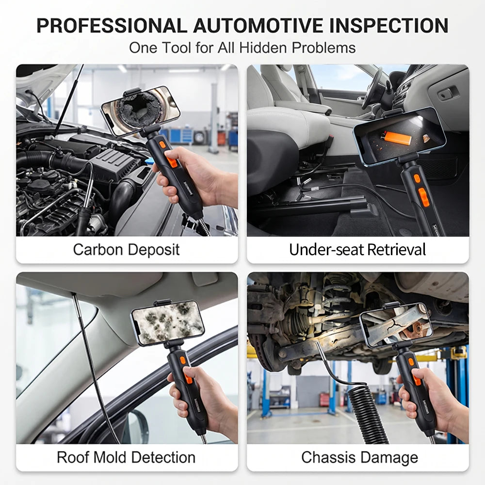 360° Articulated Inspection 4K HD Borescope 6.2mm Camera Articulating Borescope Endoscope Camera For Android/iOS Phone