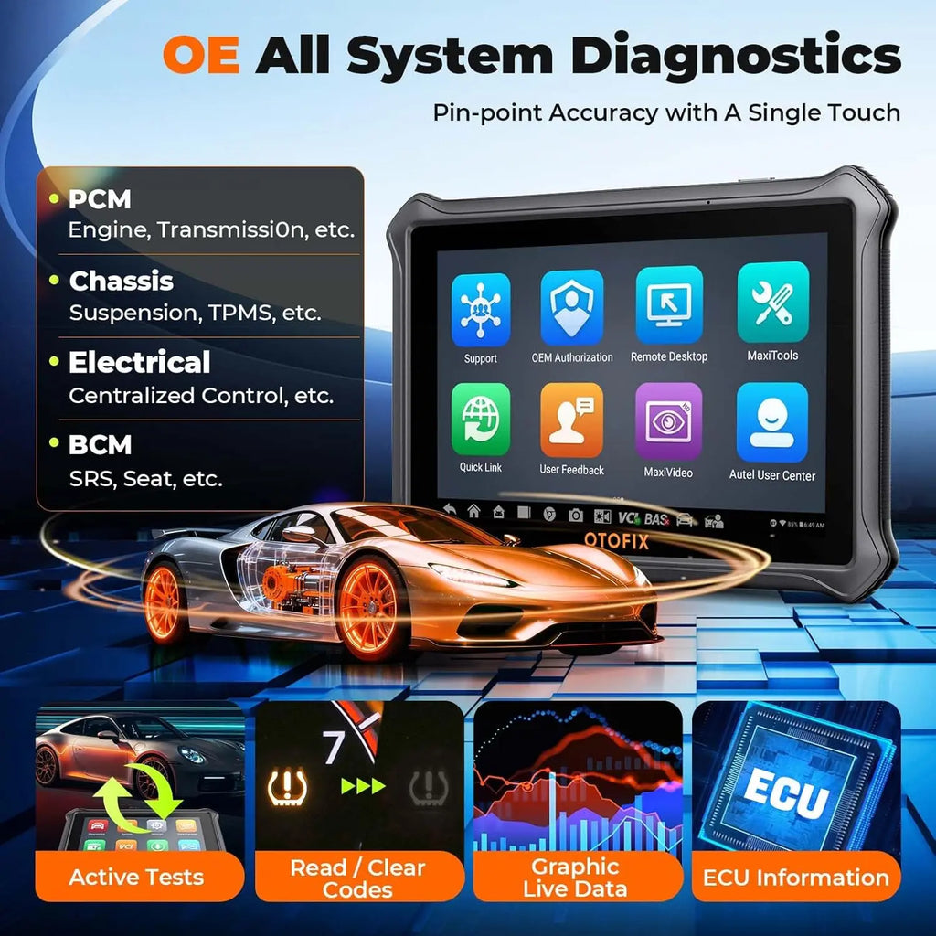 OTOFIX D1 Lite Automotive OBD2 Scanner 2 Year Update BiDirectional Control All System Diagnostic Scan Tool FCA SGW CAN FD & DoIP