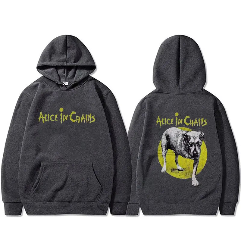 Hot Sale Rock Band Alice in Chains Graphic Hoodie Men Women Retro Gothic Punk Sweatshirt Male Fashion Oversized Pullover Hoodies