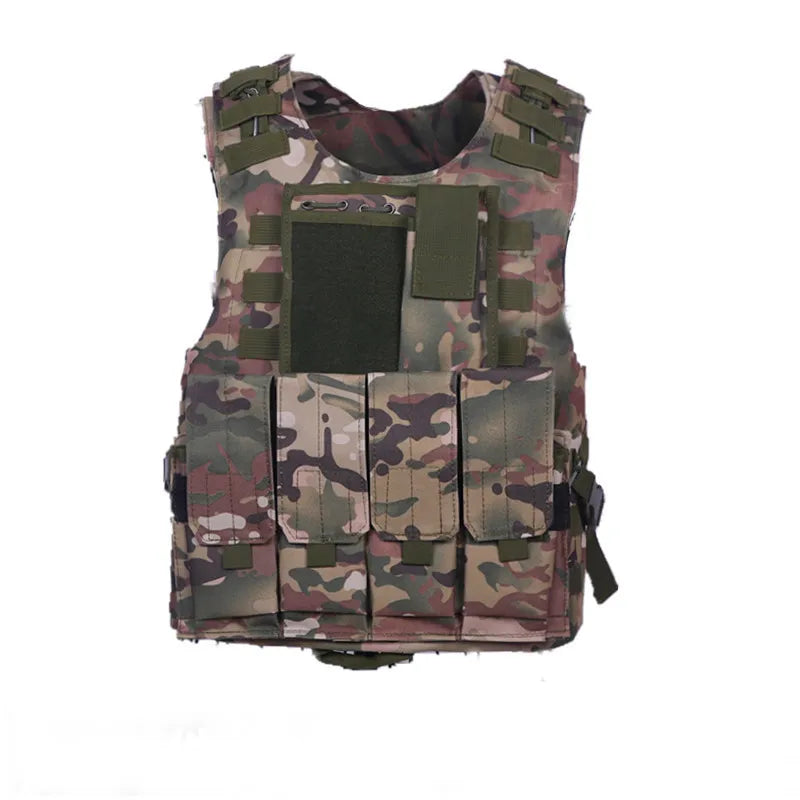Hunting Camouflage Vest Combat Security Waistcoat Tactical Vest CS Game Airsoft Assault Molle Vest Equipment Outdoor Clothing