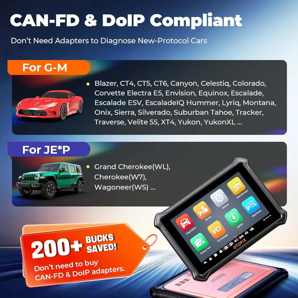 OTOFIX D1 Lite Automotive OBD2 Scanner 2 Year Update BiDirectional Control All System Diagnostic Scan Tool FCA SGW CAN FD & DoIP