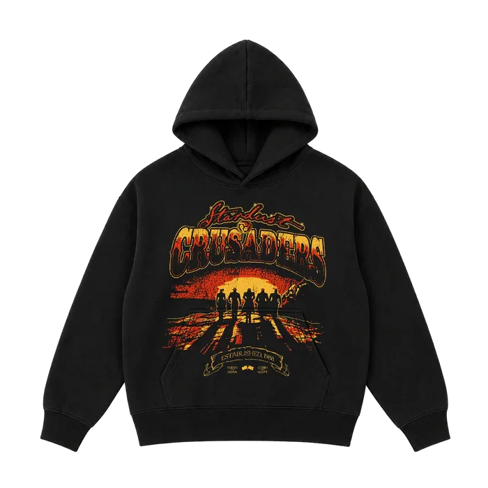 Anime JoJo Graphic Hoodies Vintage Retro Print Oversized Pullover Men Women Hip Hop Y2K Street Style Fans Merch Sweatshirts