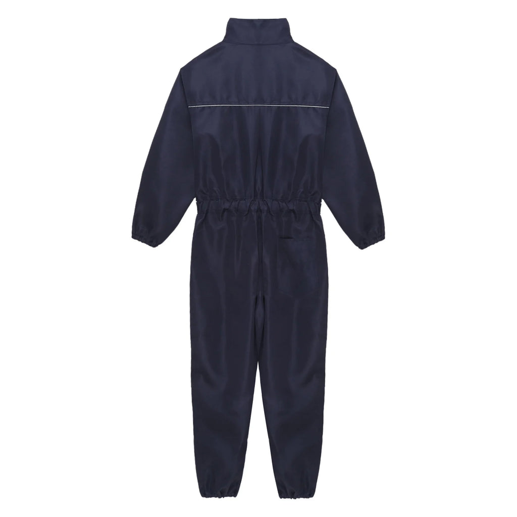 Mens Adults Resistant Coveralls Work Uniforms Stand Collar Long Sleeve Multi-pockets Reflective Stripes Overall Jumpsuit