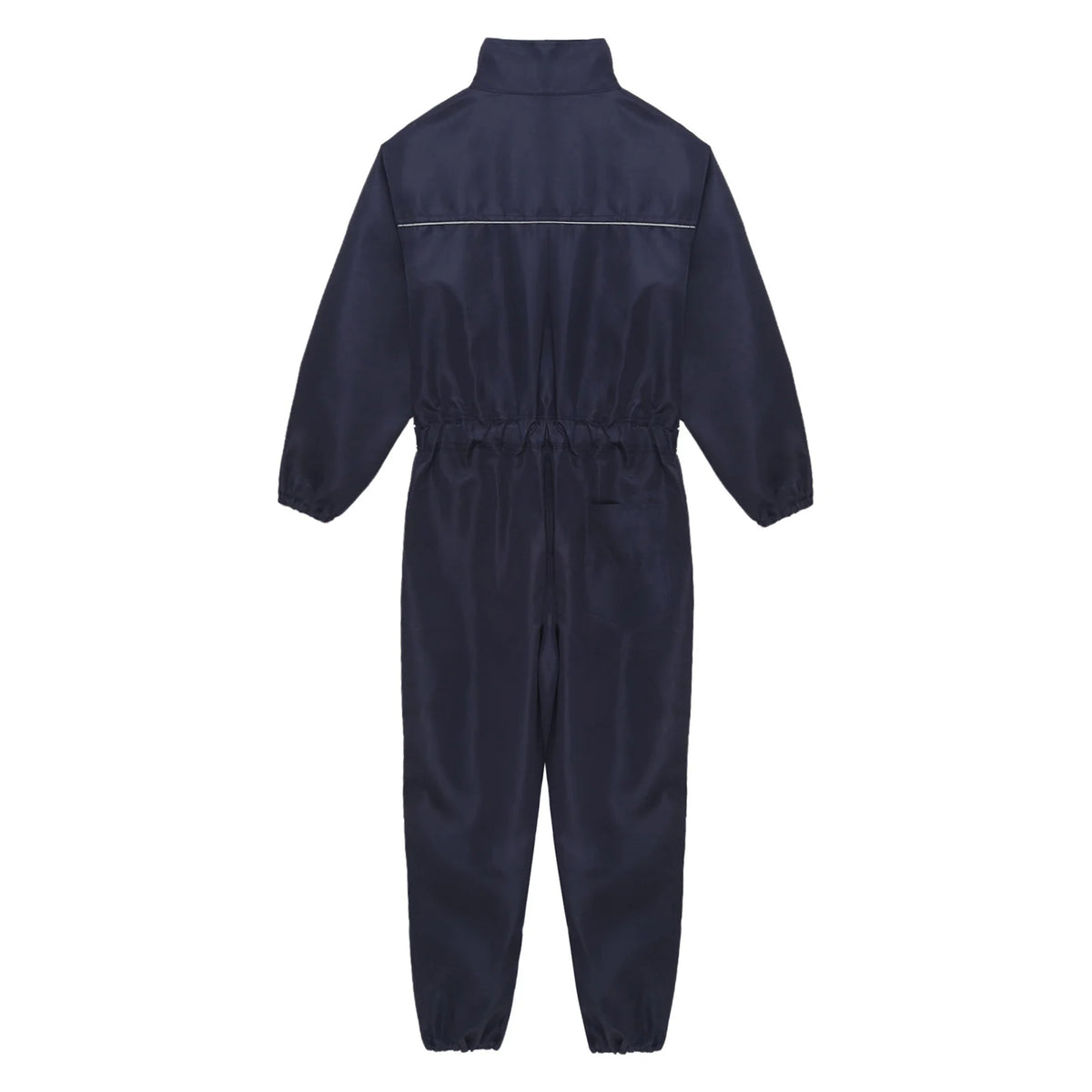 Mens Adults Resistant Coveralls Work Uniforms Stand Collar Long Sleeve Multi-pockets Reflective Stripes Overall Jumpsuit